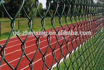 Durable protective chain link fence for grasslands field